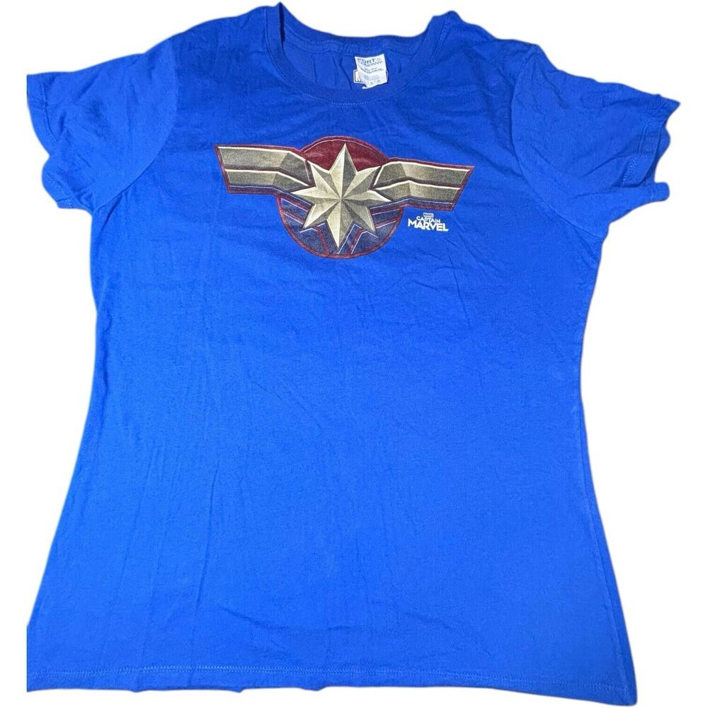 Marvel Captain Marvel Chest Emblem T-shirt Women’s Large Blue
